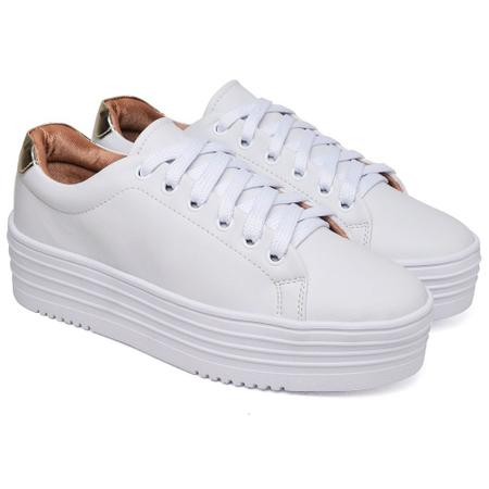 Tenis plataforma alta deals branco