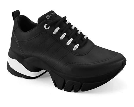 Tenis Feminino Ramarim Plataforma Branco Preto T nis Feminino