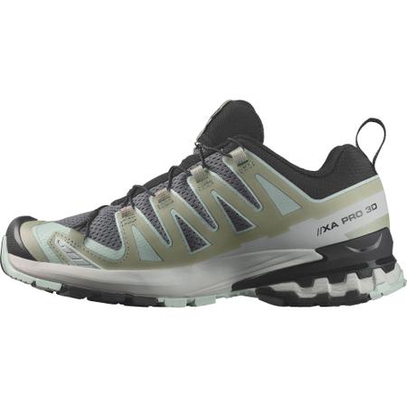 Imagem de Tênis Feminino Salomon Xa Pro 3D V9 Cinza e Verde Trail Running