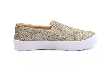 Slip on feminino dourado discount