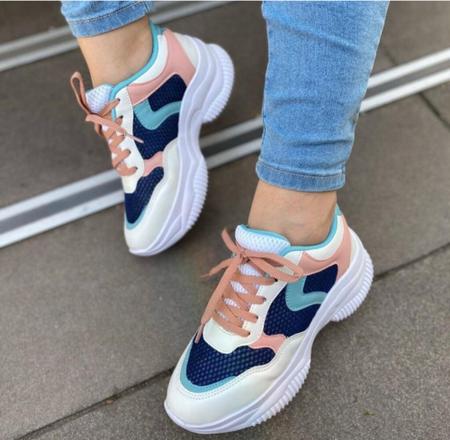 T nis Feminino Sneaker Chunky Colors Plataforma Lan amento Clara