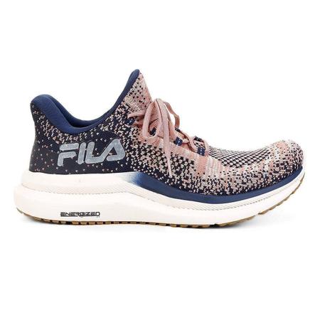 Tênis fila racer knit energized feminino - rosa e clearance azul