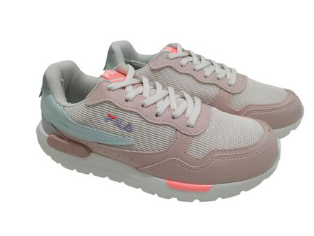 T nis Fila Tractor Feminino F02L070 Branco Rosa Azul T nis