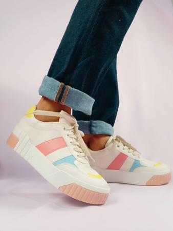 Tênis Flatform Juliette Colorido off White - Tênis Feminino - Magazine Luiza
