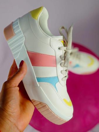 Tênis Flatform Juliette Colorido off White - Tênis Feminino - Magazine Luiza