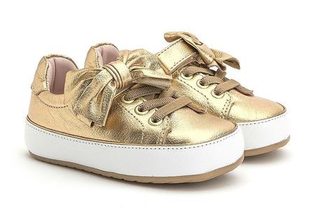 T nis Gambo Baby tiras autocolantes Cristal Ouro T nis Infantil