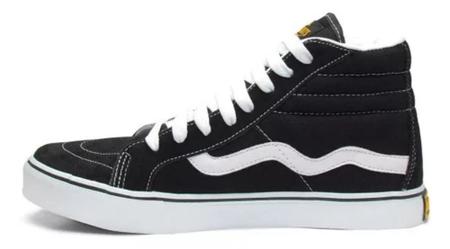 Tênis Cano Alto Mad Rats Skate Hi Top Preto Branco