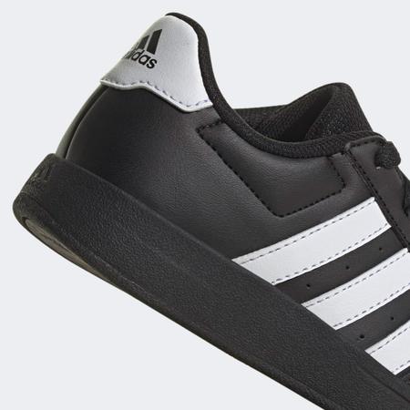 Tênis Infantil Adidas Breaknet Lifestyle Court Lace - Branco+Preto