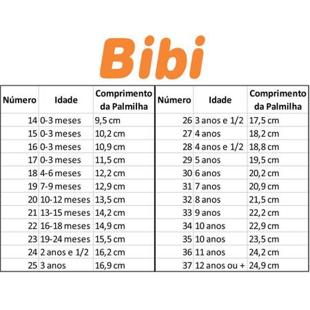 Tabela de hotsell tamanho tenis infantil