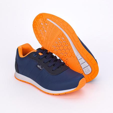 T nis Infantil Casual Kidy Style Urbano Marinho e Laranja T nis