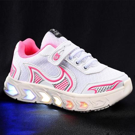 Imagem de Tenis Infantil De Led Casual Jogger Meninas Escolar Basico + Oculos