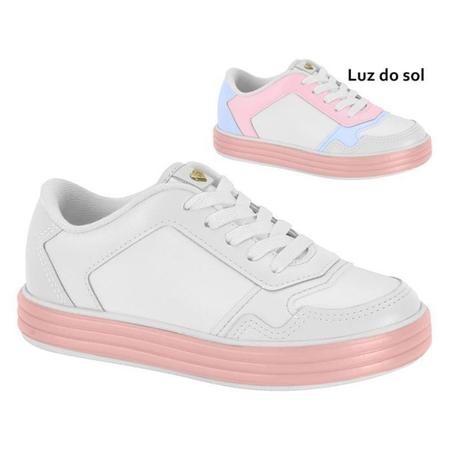 T nis Infantil Feminino Muda de Cor Molekinha 2520.1523 Branco