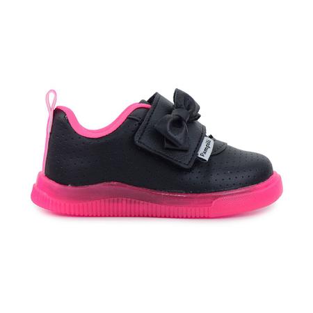 T nis Infantil Feminino Pampili Pom Pom La o Preto 6990 T nis