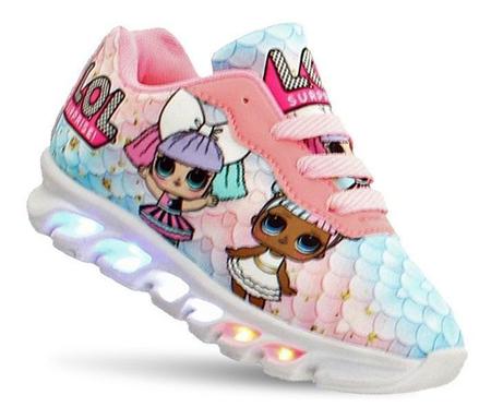 Imagem de tenis infantil led luzinha boneca lol feminino meninas