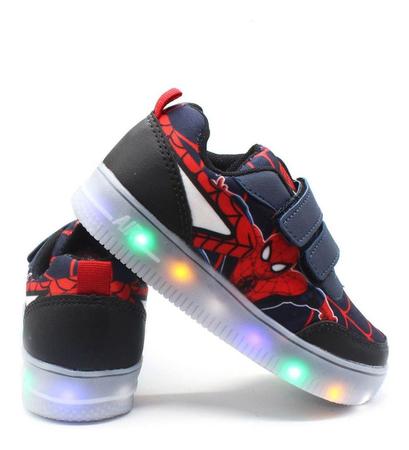 Tenis luz store homem aranha