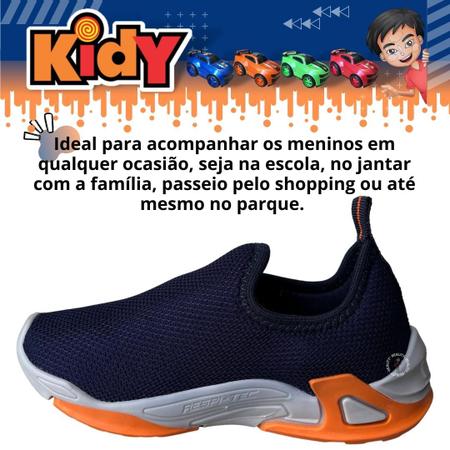 Imagem de Tênis Infantil Masculino Sem Cadarço Para Menino Calce Fácil Kidy Play 70642
