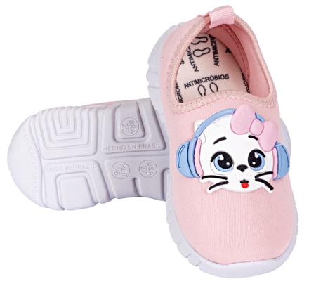 Tenis Infantil Menina Calce Facil Confortavel Macio 20 ao 33