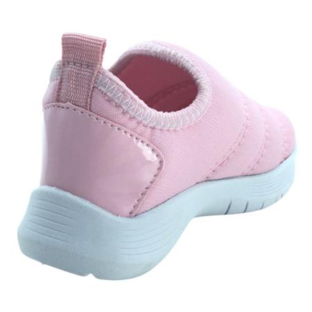 Imagem de Tenis Infantil Menina Calce Facil Leve E Confortável  Macio Estiloso Escolar Resistente Meia Rosa Anatômico