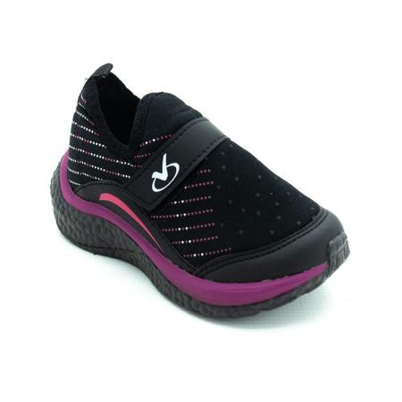 Tênis Infantil Menina Via Vip VVV9505 - Preto e Rosa Imagem de Tênis Infantil Menina Via Vip VVV9505 - Preto e Rosa