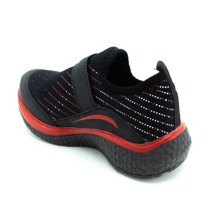 Tênis Infantil Menino Via Vip VV9505 - Preto e Vermelho Imagem de Tênis Infantil Menino Via Vip VV9505 - Preto e Vermelho