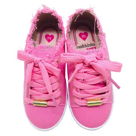 Tênis Infantil Molekinha Feminino Lona Sider Casual Imagem de Tênis Infantil Molekinha Feminino Lona Sider Casual