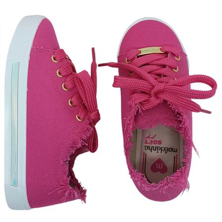 Tênis Infantil Molekinha Feminino Lona Sider Casual Imagem de Tênis Infantil Molekinha Feminino Lona Sider Casual