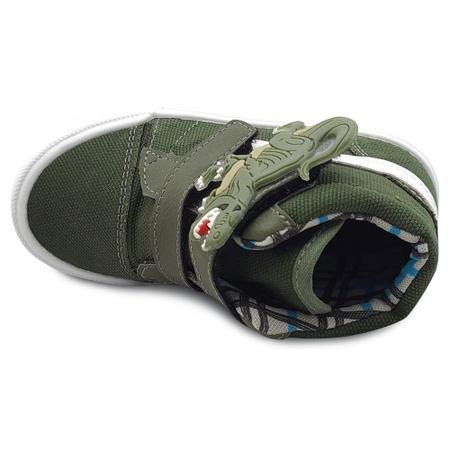 Imagem de Tênis Infantil Mz Shoes Menino Dinossauro Rex/Verde Escolar Conforto