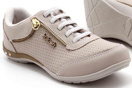 Tênis kolosh zíper lateral strass feminino sales