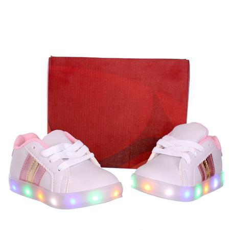 Imagem de Tenis Led Luz pisca Feminino infantil menina rosa ou branco