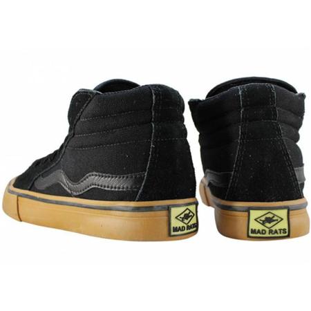 Tênis Mad Rats Hi Top Preto E Crepe Sneakers Cano Alto