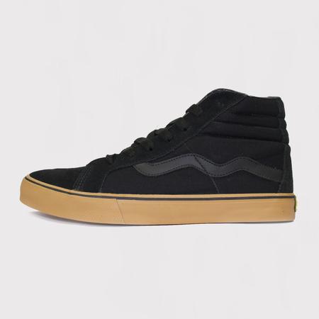 Tênis Mad Rats Hi Top Preto E Crepe Sneakers Cano Alto