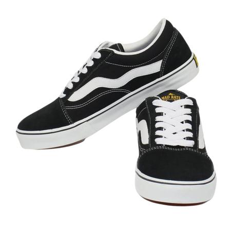 tênis unissex mad rats old school preto/branco - C&A