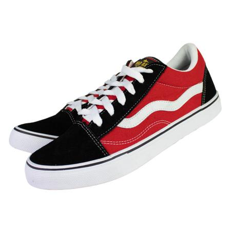 Tênis Skatista Mad Rats Old School Vermelho Preto