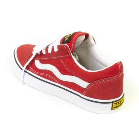 Tenis Mad Rats Old School Preto com Vermelho - Lace Sneakers