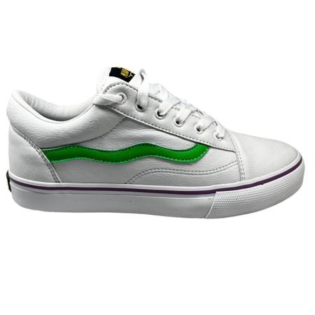 Tênis Mad Rats Old School Pu Branco/Verde