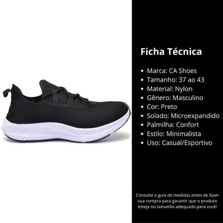 T nis Masculino B sico Casual Preto Para Trabalhar Sair Passear