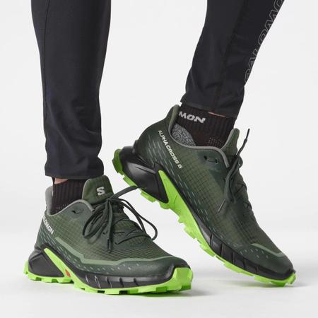 Imagem de Tênis Masculino Salomon Alphacross 5 Verde Trail Running