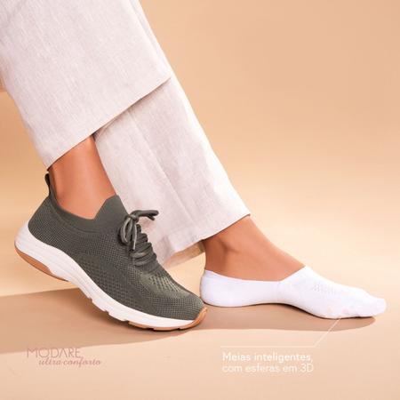 Imagem de Tenis Meia Modare Knit Original Feminino Calce Facil Fascite Plantar Esporao Ortopedico Sapatenis Casual Dia A Dia Ultraconforto