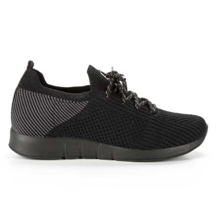 Imagem de Tenis mississipi jogging malha preto sola preta q7721-0002