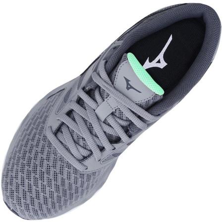 Tenis mizuno feminino cinza com sale verde