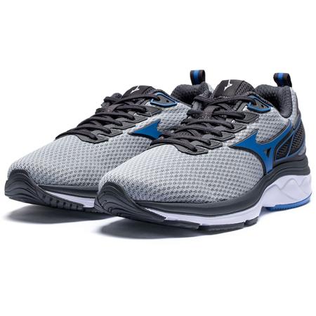 Tenis cinza hotsell e azul