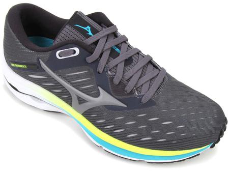 T nis Mizuno Wave Prorunner 24 Feminino Chumbo e Amarelo T nis