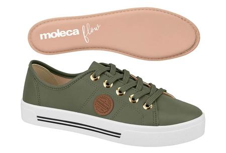Tênis Moleca Napa Sardenha Neo - Verde Militar - 5667.302.7800 - Calçados  Femininos - Magazine Luiza