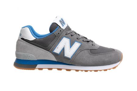 New balance clearance cinza e azul