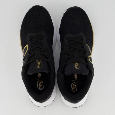 New balance top pretas e douradas