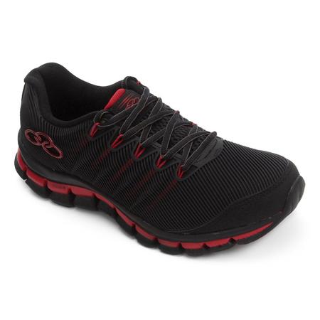 T nis Olympikus Dynamic Masculino Preto e Vermelho T nis