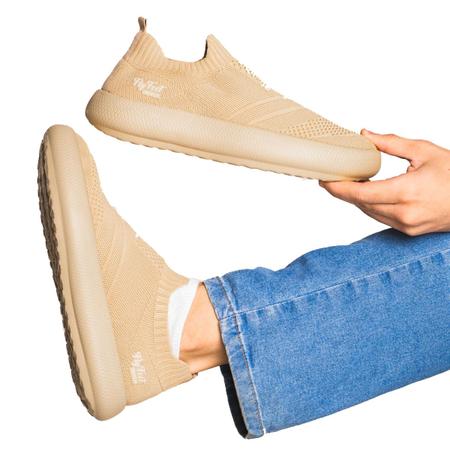 Tênis Ortopédico Flyfeet Nuvem Knit Ortho Pauher - Bege - Tamanho 36/37 Imagem de Tênis Ortopédico Flyfeet Nuvem Knit Ortho Pauher - Bege - Tamanho 36/37