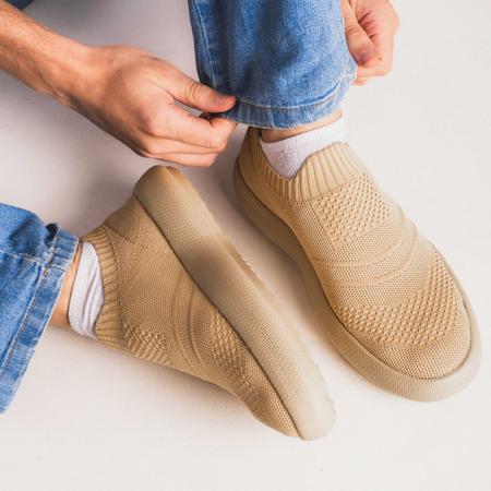 Tênis Ortopédico Flyfeet Nuvem Knit Ortho Pauher - Bege - Tamanho 36/37 Imagem de Tênis Ortopédico Flyfeet Nuvem Knit Ortho Pauher - Bege - Tamanho 36/37
