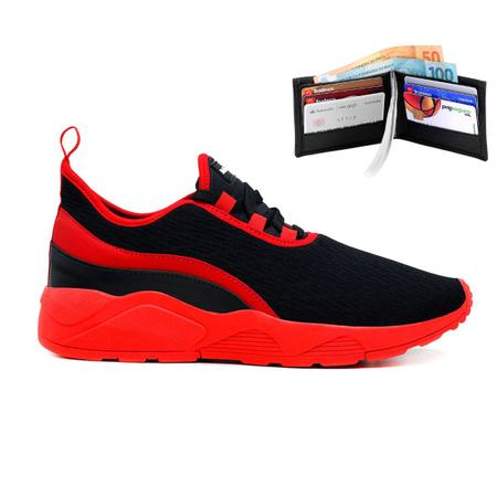 Tênis P/ Academia Caminhada Corrida Dia a Dia Passeio + Carteira Casual - GMM SHOES Imagem de Tênis P/ Academia Caminhada Corrida Dia a Dia Passeio + Carteira Casual