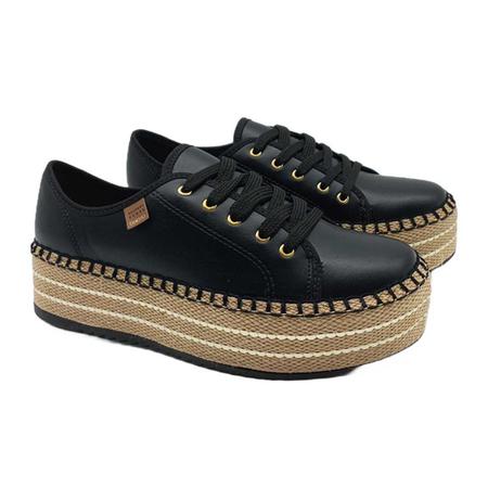 Tenis plataforma on sale preto beira rio